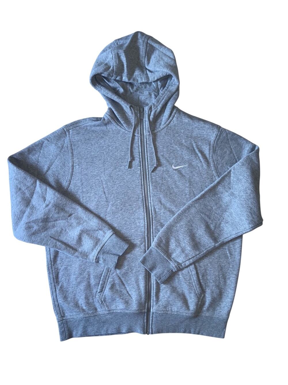 Nike Full Zip Heather Grey Hoodie Mens XL